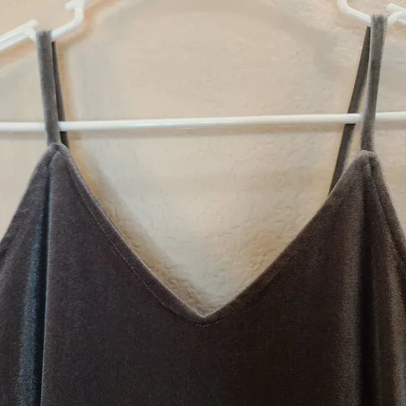 Bradely Michelle Dress Womens 2XS Gray Velvet Velour Fitted Sheath Midi Casual - Picture 3 of 12